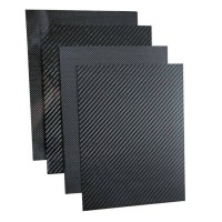 Карбоновый лист 3K, толщина 0.5 мм, 250x400 мм, саржевое плетение, 1 шт.